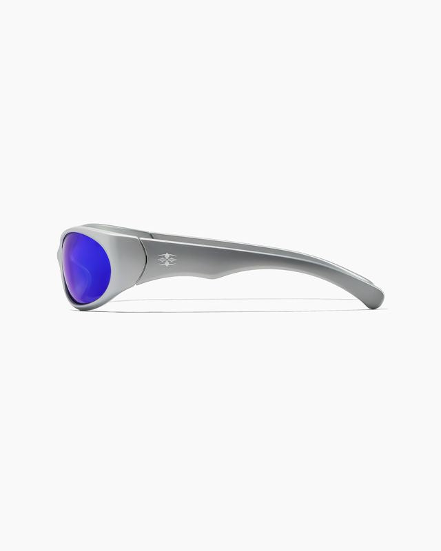 DEMON SPEED MATTE CHROME / BLUE REFLECTIVE POLARARIZED