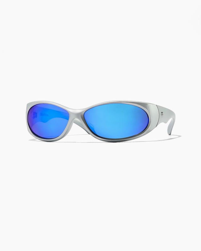 DEMON SPEED  MATTE CHROME / BLUE REFLECTIVE POLARARIZED