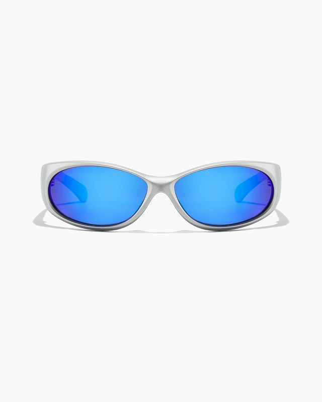 DEMON SPEED  MATTE CHROME / BLUE REFLECTIVE POLARARIZED