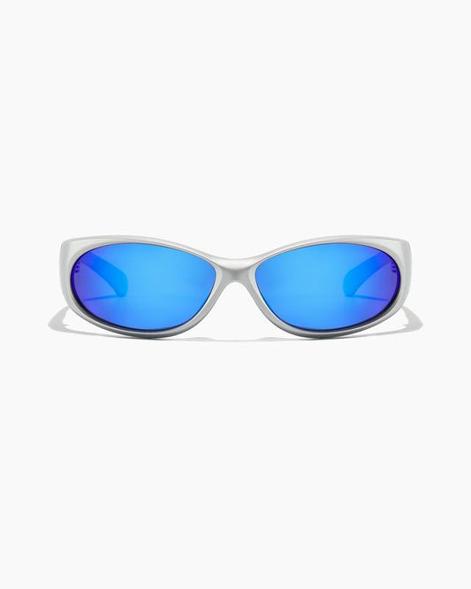 DEMON SPEED  MATTE CHROME / BLUE REFLECTIVE POLARARIZED