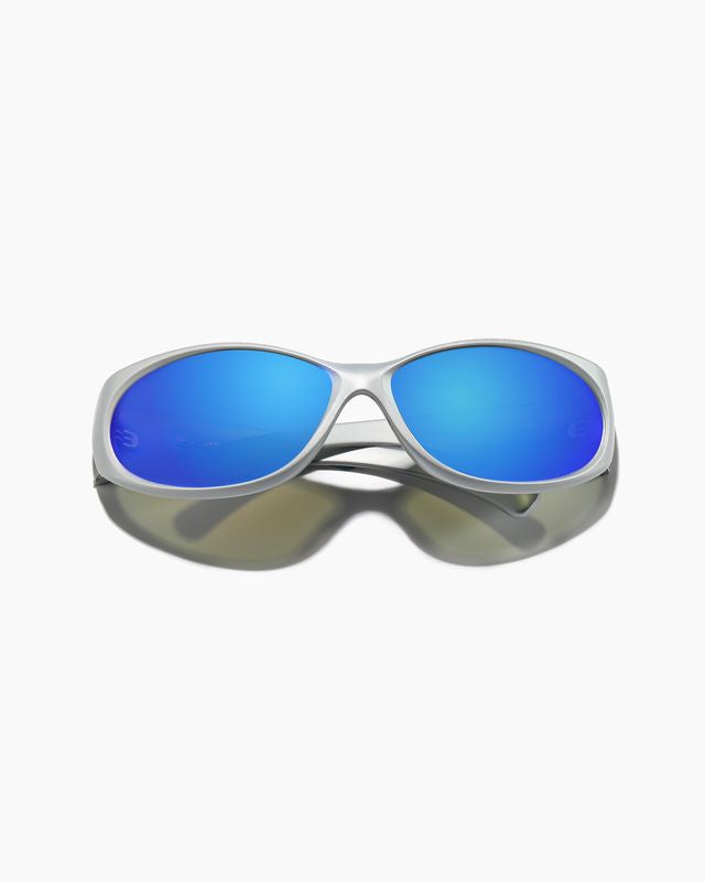 DEMON SPEED  MATTE CHROME / BLUE REFLECTIVE POLARARIZED